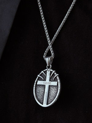 Gothic Skull Cross Pendant Necklace