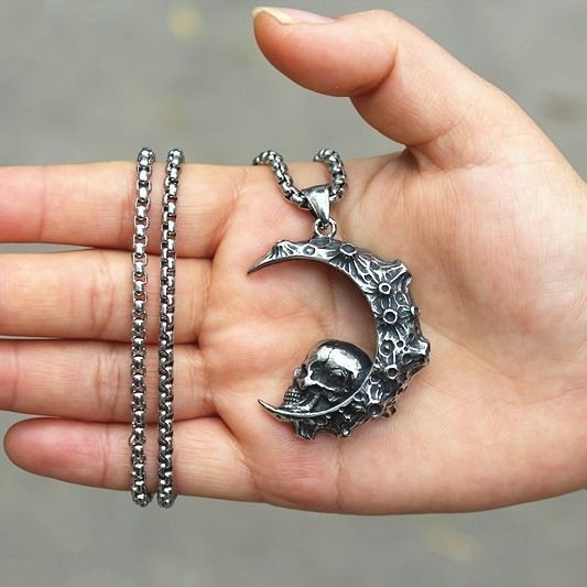 Skill in the Moon Pendant Necklace