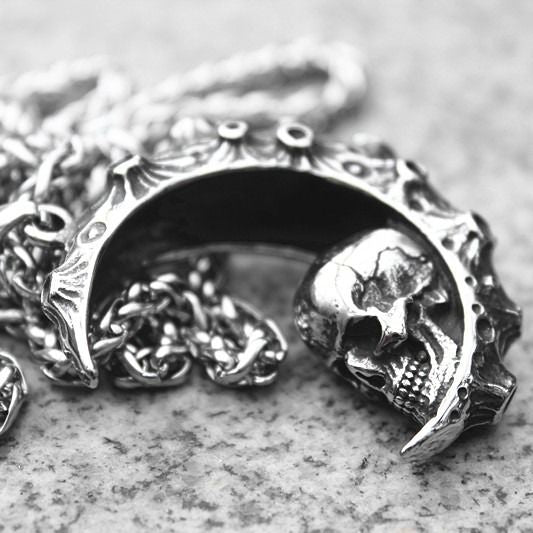 Skill in the Moon Pendant Necklace