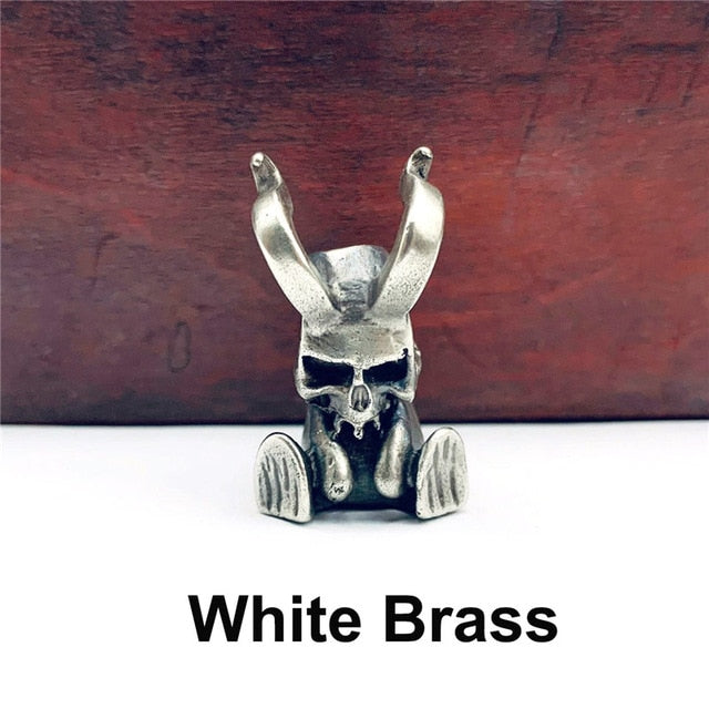 Vintage Brass Death Devil Skull Pendants