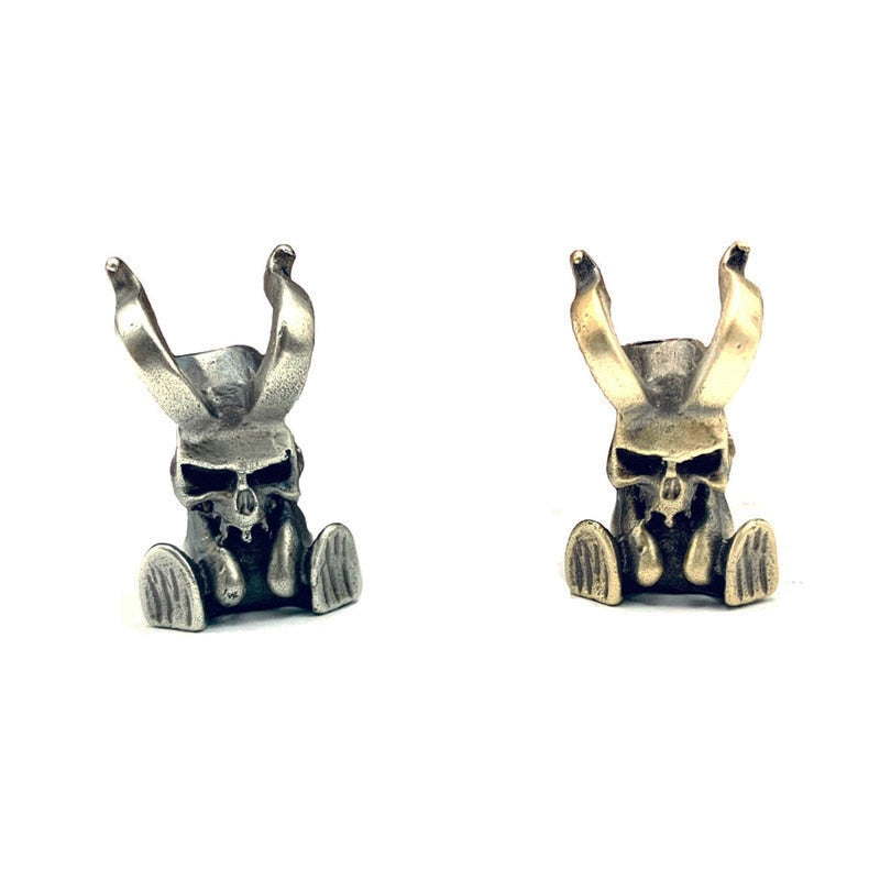 Vintage Brass Death Devil Skull Pendants