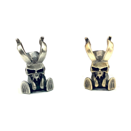 Vintage Brass Death Devil Skull Pendants