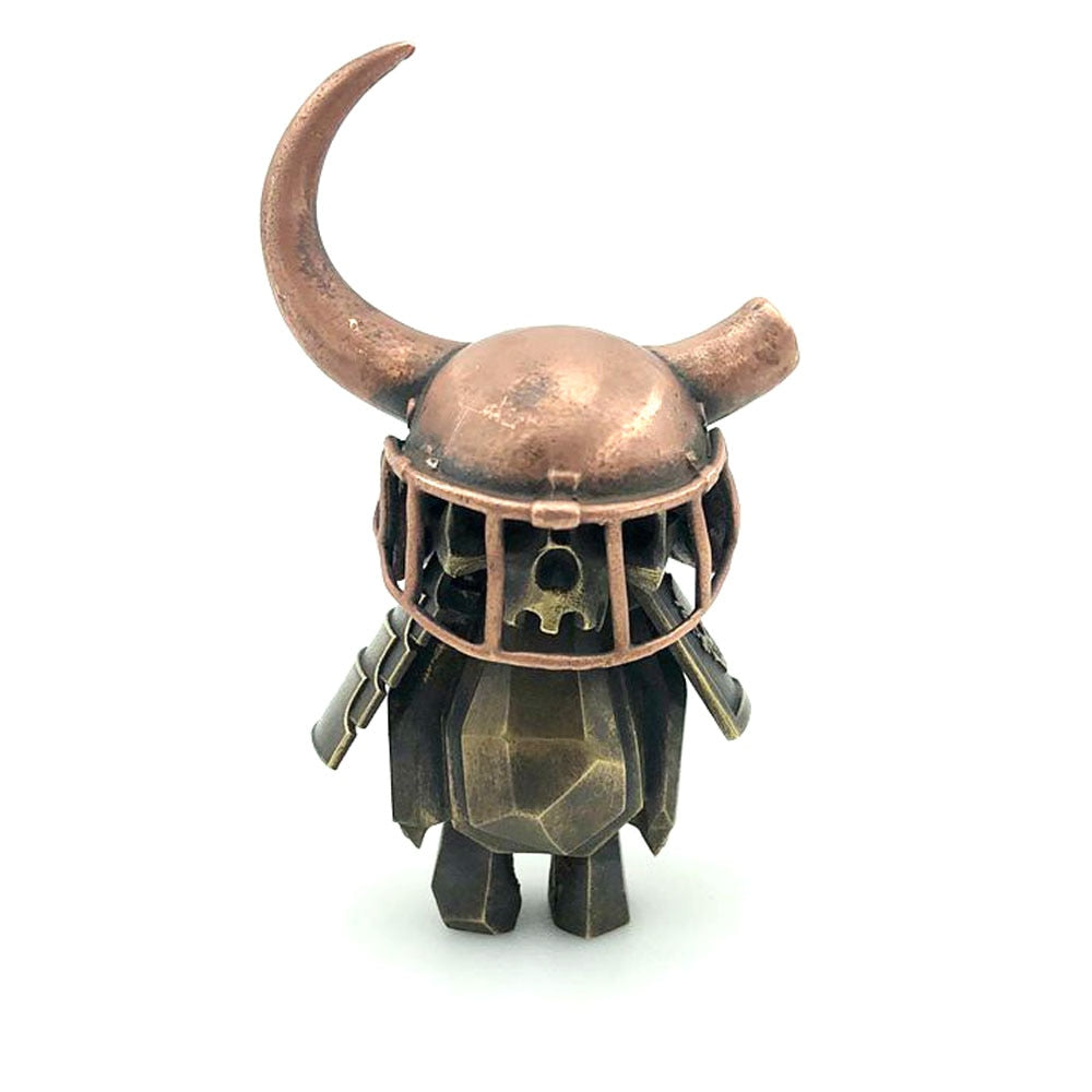 Brass Viking Warrior Skull Figure