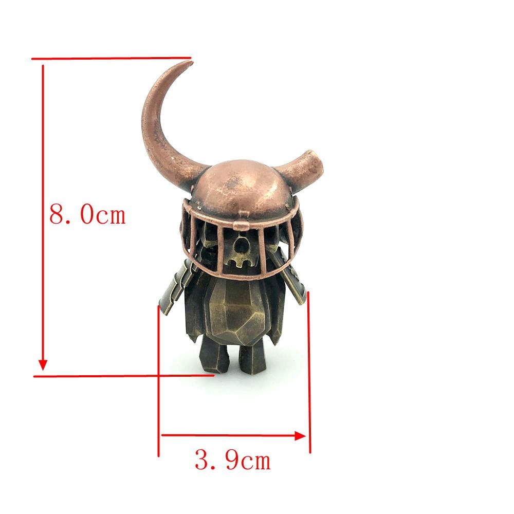 Brass Viking Warrior Skull Figure