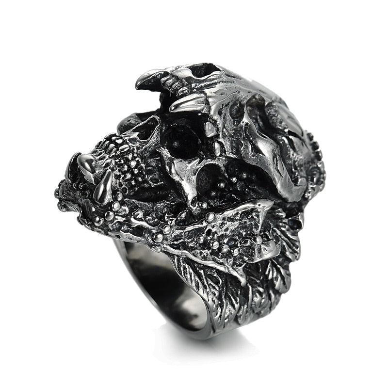 Vintage Indian Jaguar Warrior Skull Stainless Steel Men's Biker Ring - Gothic Punk Jewelry. Badass gifts for badass. Badass birthday gifts. Badass Christmas gifts for badasses. Badass skull accessories. Valentine gifts for him. Anniversary gift for him. Anniversary gift for my badass husband. Badass Birthday gift for my badass boyfriend. Badass Birthday gift for my badass husband.