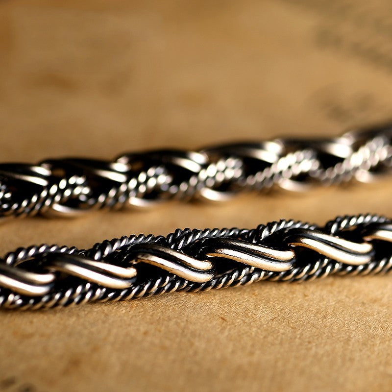 Luxury Handmade Solid 925 Sterling Silver Chain Necklace