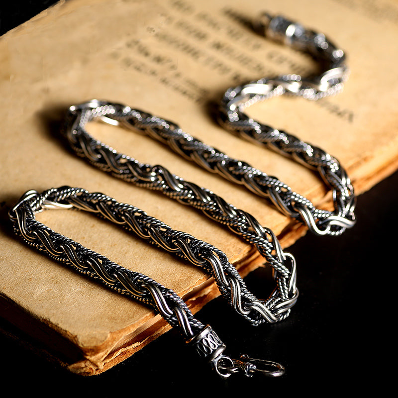 Luxury Handmade Solid 925 Sterling Silver Chain Necklace