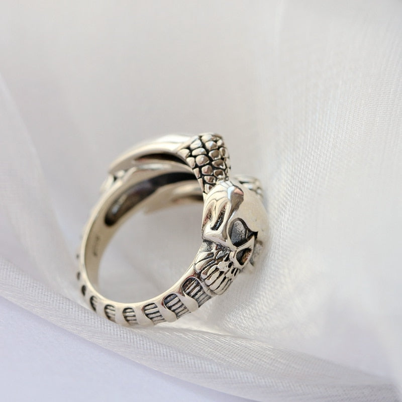 Resizable 925 Sterling Silver Death Skull Ring