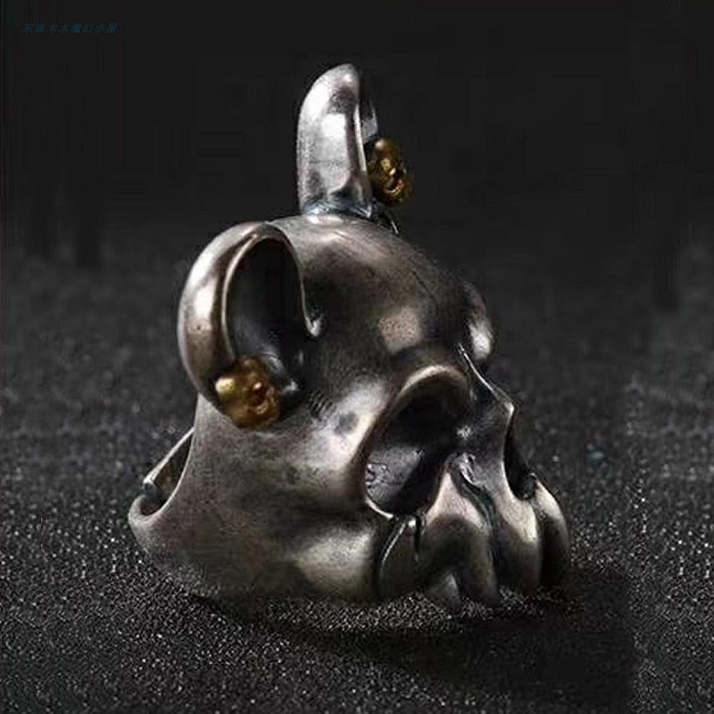 925 Sterling Silver Evil Mickey Skull Ring