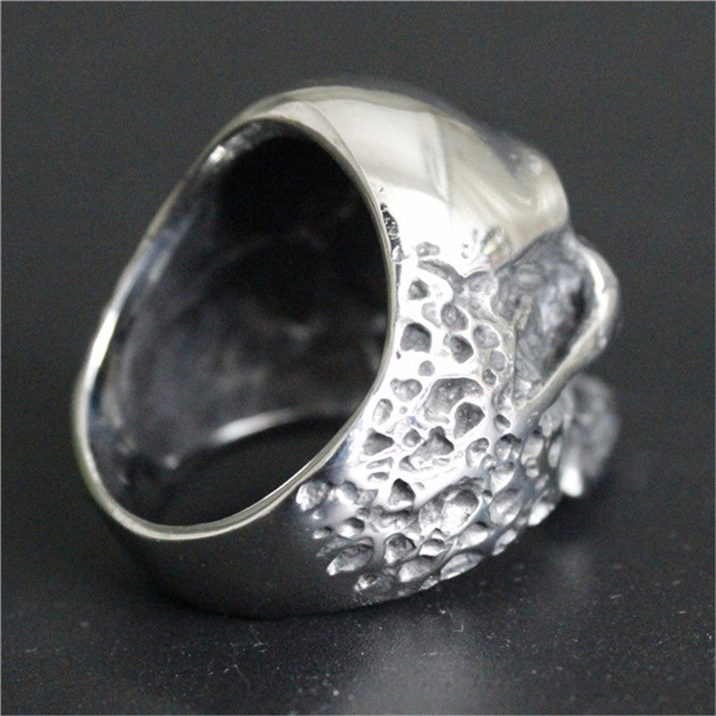 Black Silver Huge Death Skull Ring