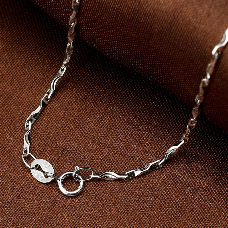 Unique 925 Sterling Silver Chain Necklace