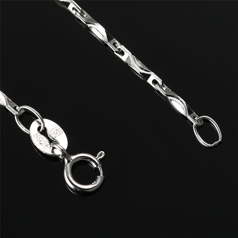 Unique 925 Sterling Silver Chain Necklace