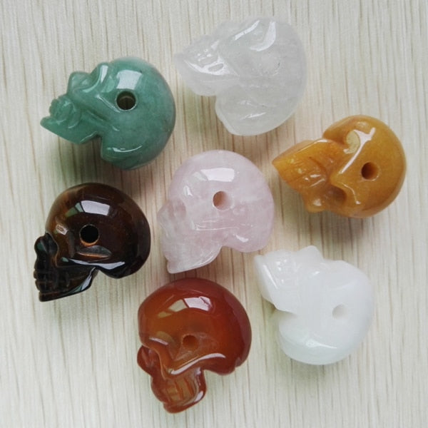 Natural Stone Skull Pendants 12 pcs