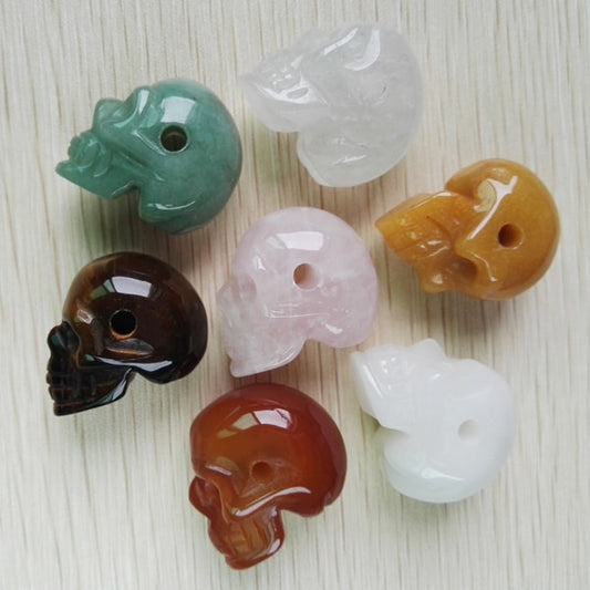 Natural Stone Skull Pendants 12 pcs