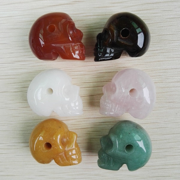 Natural Stone Skull Pendants 12 pcs