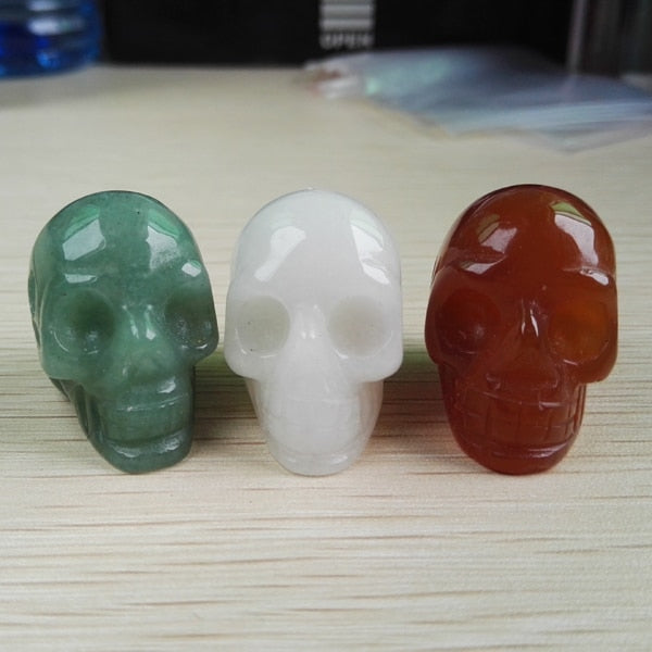Natural Stone Skull Pendants 12 pcs