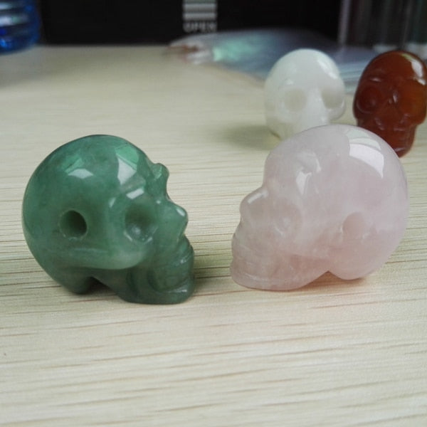 Natural Stone Skull Pendants 12 pcs