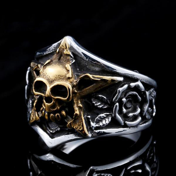 Skull Star Ring