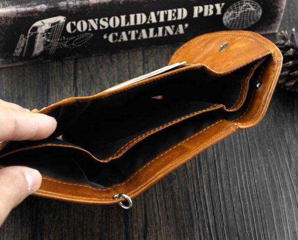 Skull Punk Biker Leather Chain Wallet Coins Purse