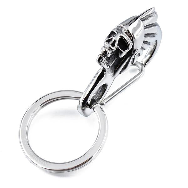 Stainless Steel Indian Skull KeyChain