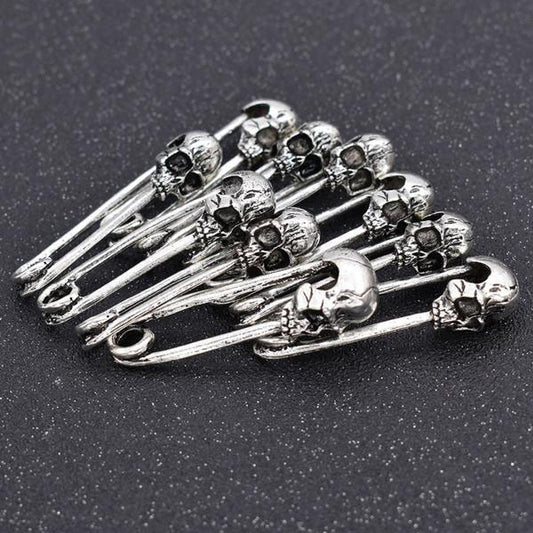 10pcs Vintage Skull Head Connectors