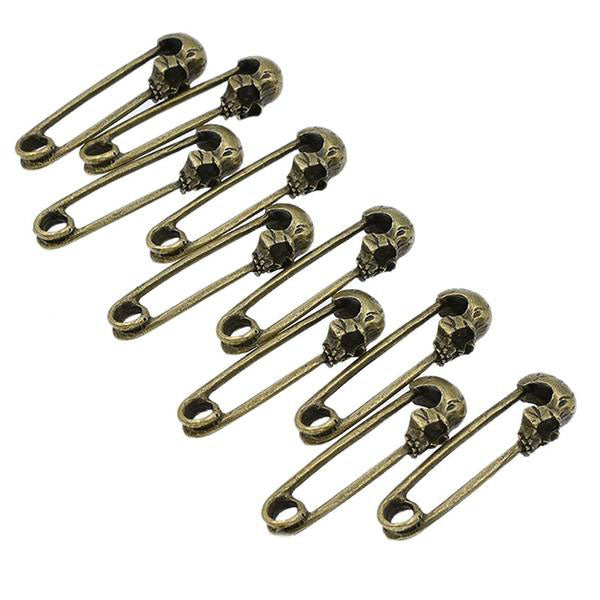 10pcs Vintage Skull Head Connectors