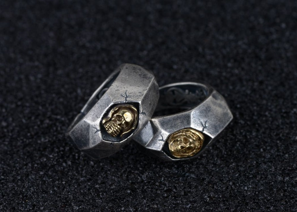 Resizable Real Pure Silver Unique Designed Skull Ring