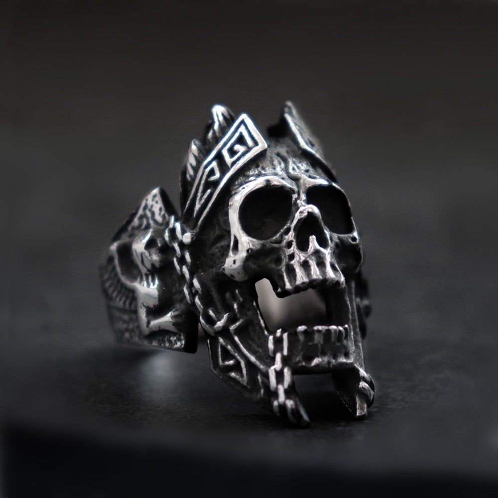 God of War Biker Skull Rings