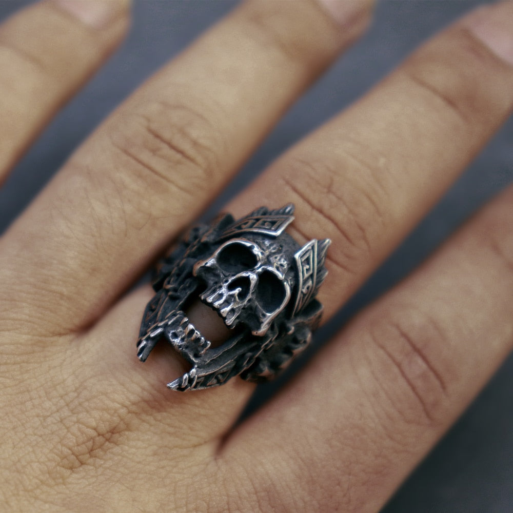 God of War Biker Skull Rings