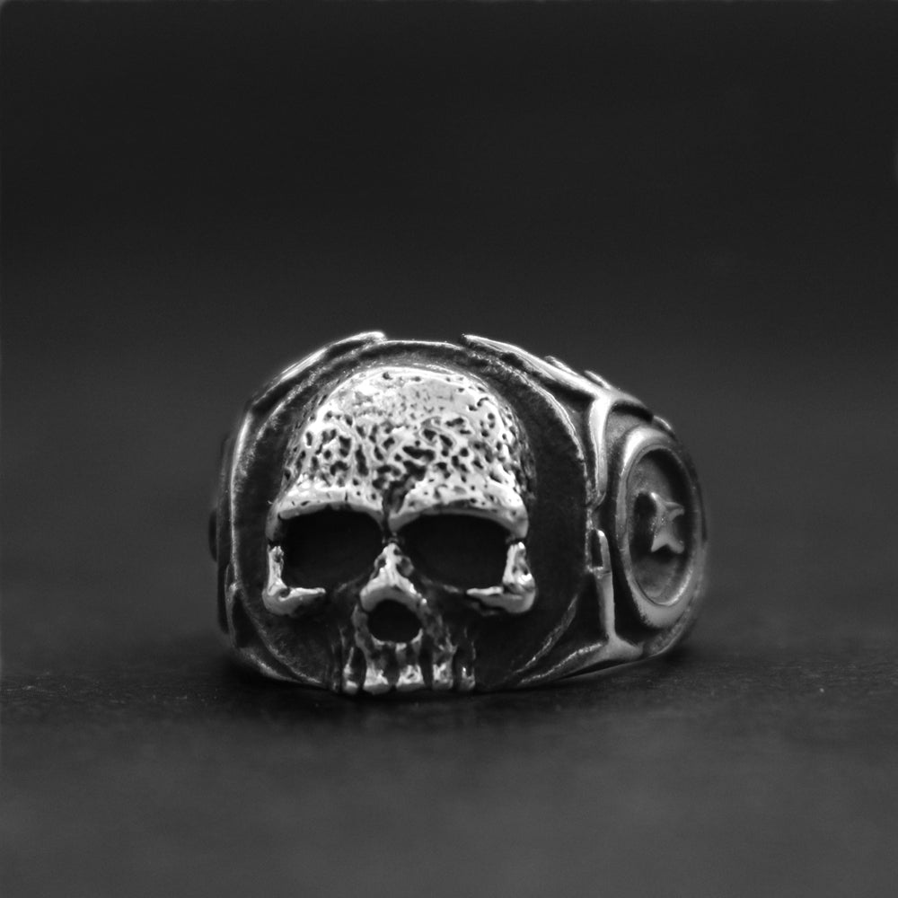 Women Punk Rock Gothic Biker Skull Rings