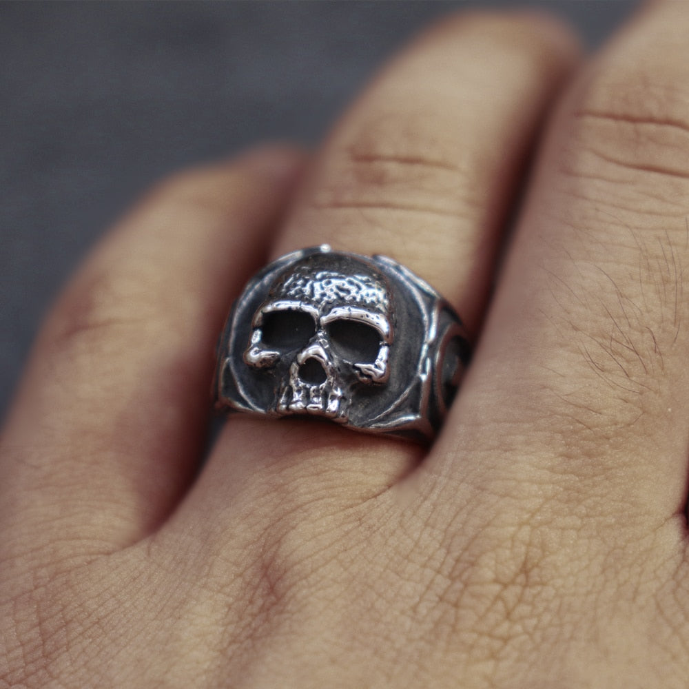 Women Punk Rock Gothic Biker Skull Rings