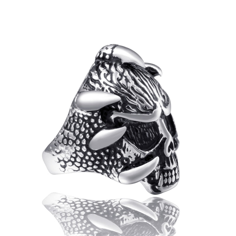 Punk Rock Biker Skull Ring