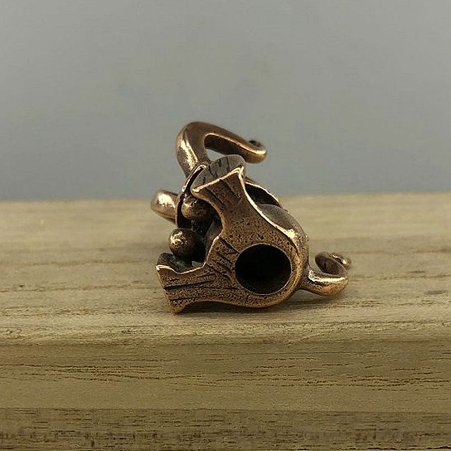 Vintage Brass Death Devil Skull Pendants