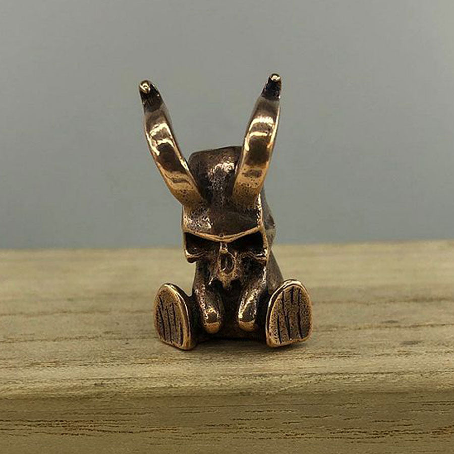 Vintage Brass Death Devil Skull Pendants
