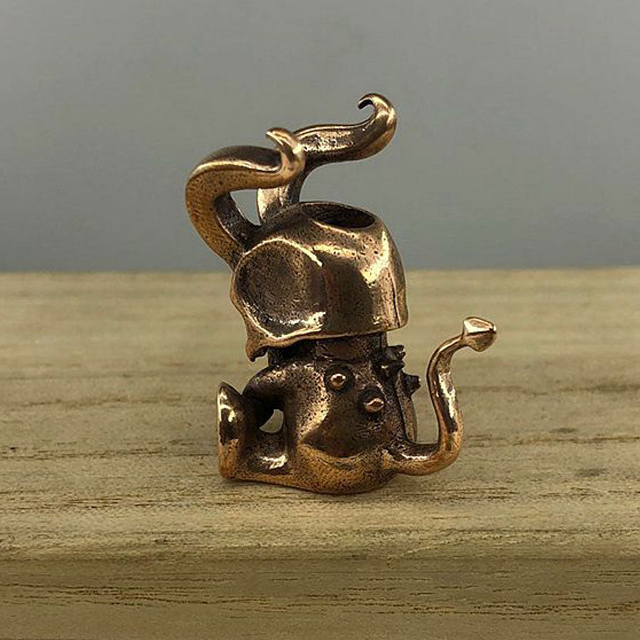 Vintage Brass Death Devil Skull Pendants