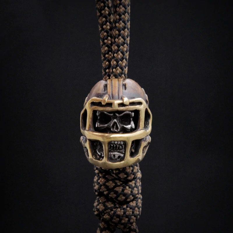 Handmade Rugby Skull Knife Beads for EDC Rope