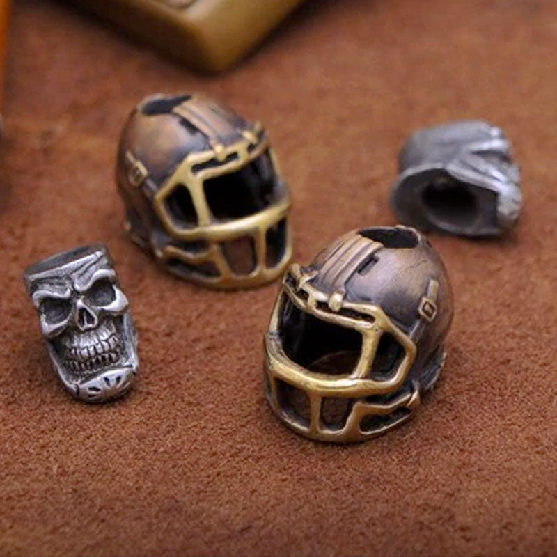 Handmade Rugby Skull Knife Beads for EDC Rope