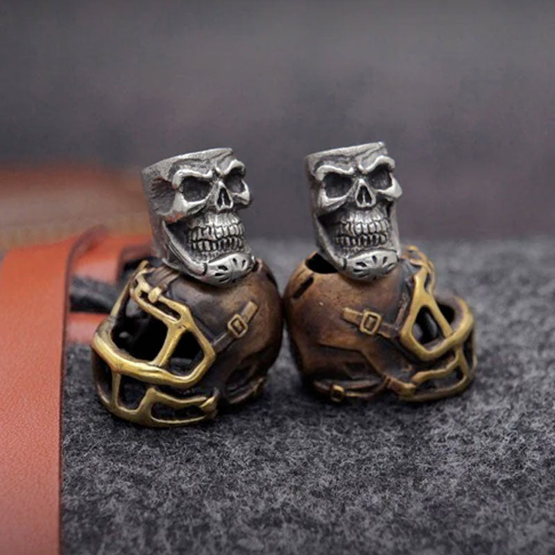 Handmade Rugby Skull Knife Beads for EDC Rope