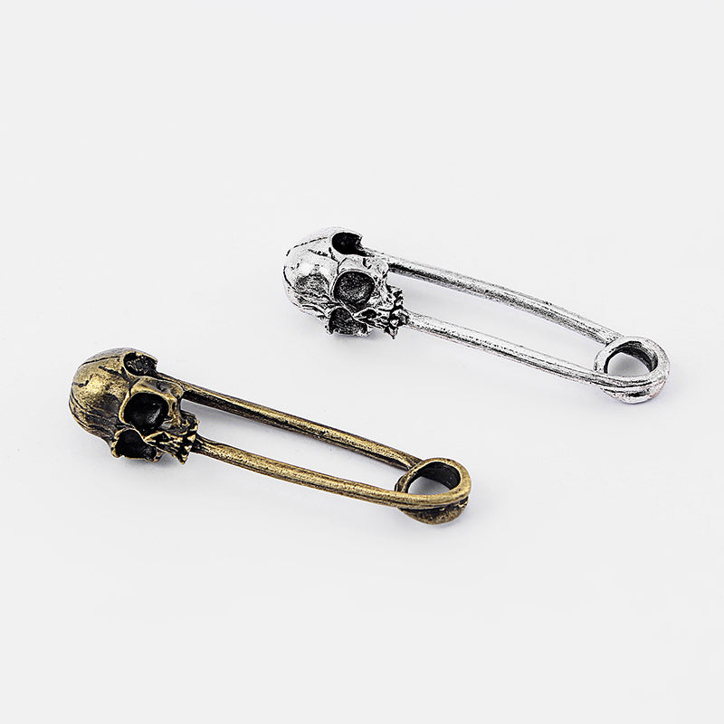 10pcs Vintage Skull Head Connectors