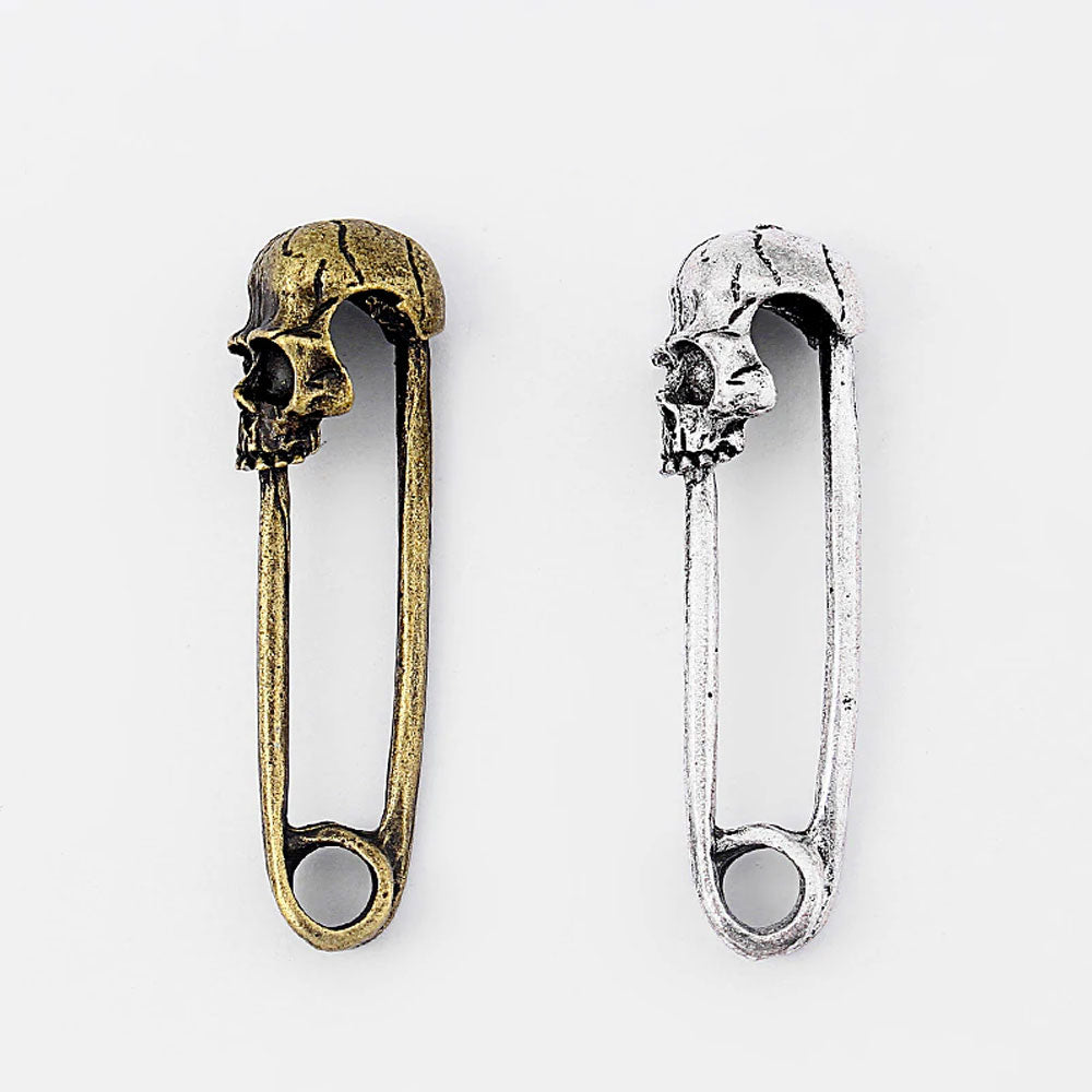 10pcs Vintage Skull Head Connectors