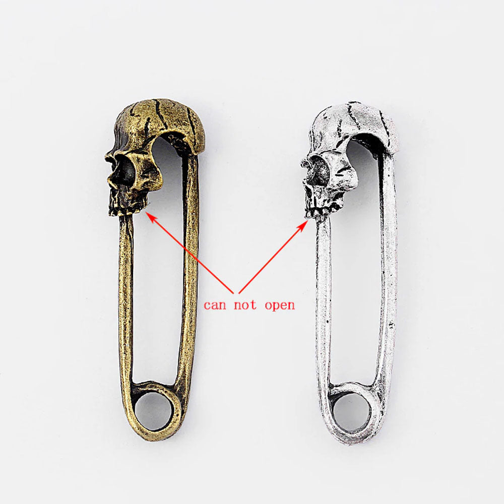 10pcs Vintage Skull Head Connectors