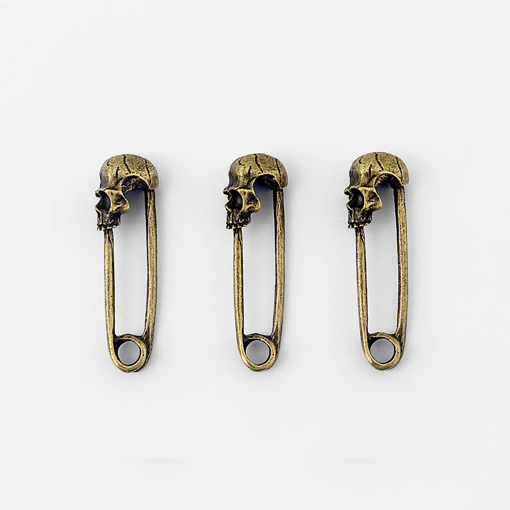 10pcs Vintage Skull Head Connectors