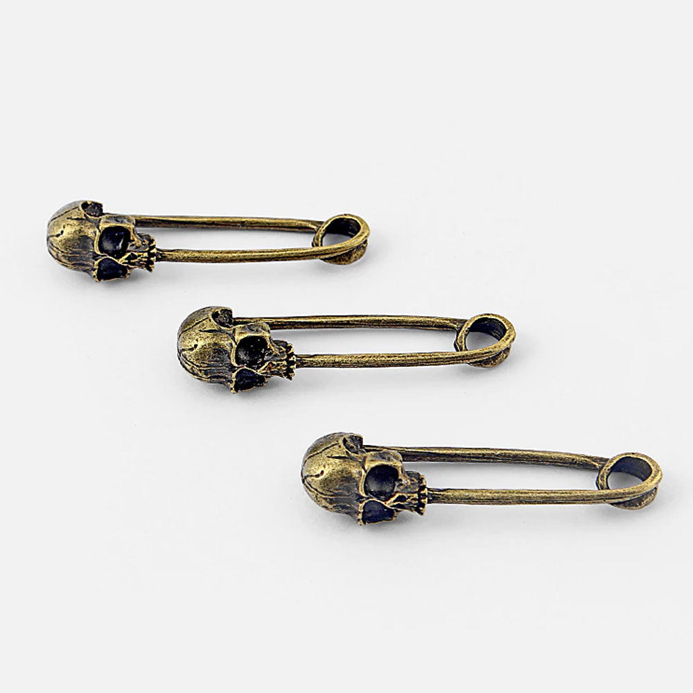 10pcs Vintage Skull Head Connectors