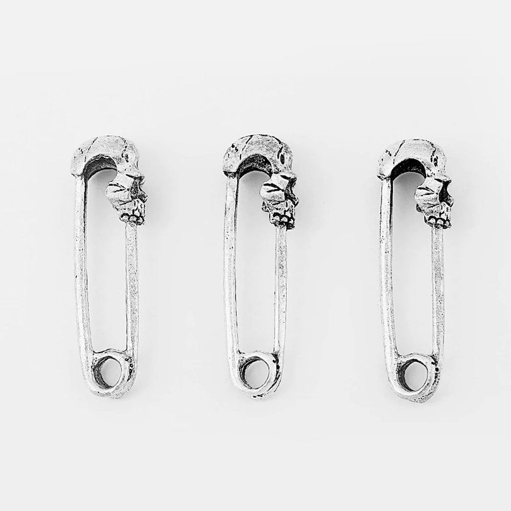 10pcs Vintage Skull Head Connectors
