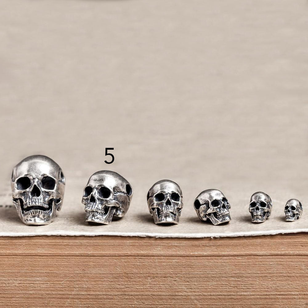 Big to Small 925 Sterling Silver Skull Pendants. Badass skull pendants. Badass skull jewlwelry. Badass biker jewelry. Badass skull accessories.