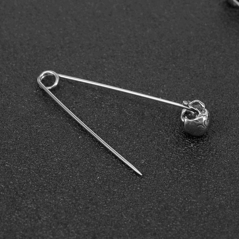 Stainless Steel Rock Skull Pins
