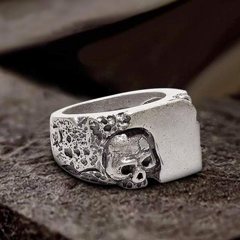 Unique Domineering 316L Stainless Steel Skull Ring