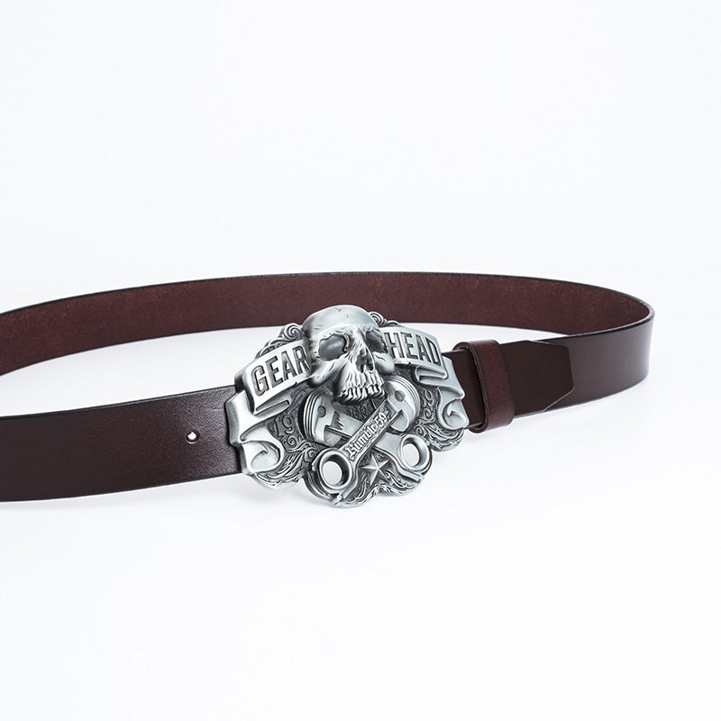 Vintage Luxury Skull Gear Biker Belts