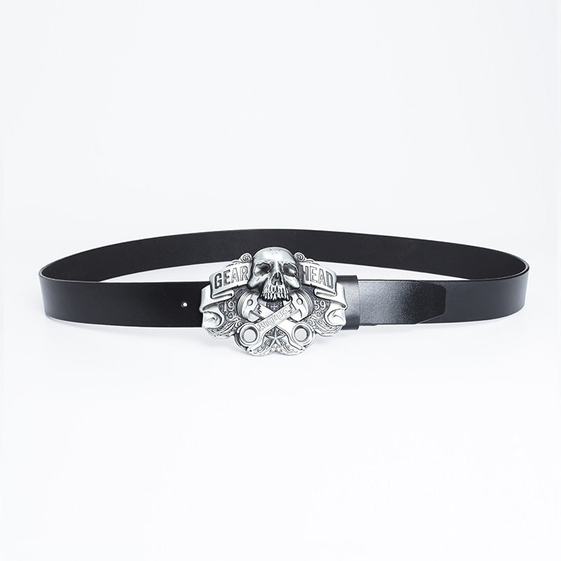 Vintage Luxury Skull Gear Biker Belts