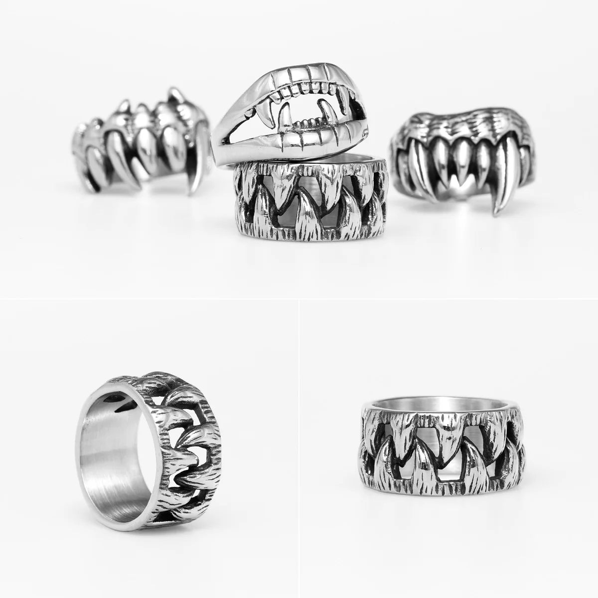 Demon Beast Teeth Skull Ring – Stainless Steel Biker Ring for Men and Women. Badass birthday gifts. Badass Christmas gifts for badasses. Badass skull accessories. Unique Valentine gifts for him and her. Anniversary gift for him and her. Unique Anniversary gift for my badass husband and wife. Unique Badass Birthday gift for my badass boyfriend and girlfriend. Unique Badass Birthday gift for my badass husband and wife. Coolest gift for dad. Special gift for father's day.